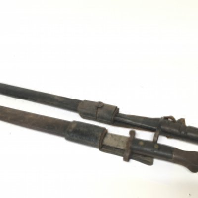 Two First World War Military bayonets both blades with marks.