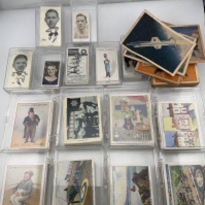 A large collection of mostly complete cigarette and sweet card sets, to include makes such as Copes Cigarettes, Franklyn, Churchman&rsquo;s, John Sinclair Ltd, Godfrey Philips and more. (B)