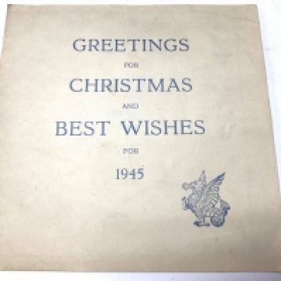 Military interest, a 1945 Christmas greetings card, relating to Hill 112, France. Personal inscription to reverse. (No Reserve).