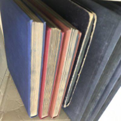 Albums of cigarette cards, box of loose cigarette cards and trade cards