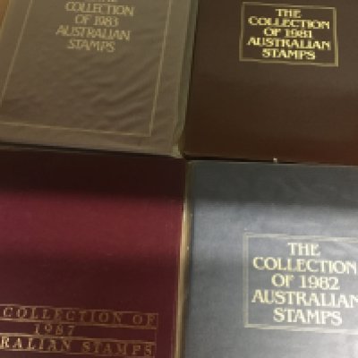 A Collection of fourteen albums of stamps Australian year stamps .