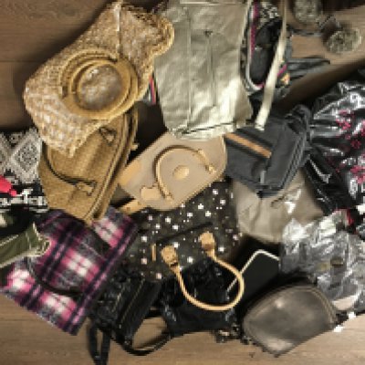 A collection of various handbags including a Harrods holdal. NO RESERVE