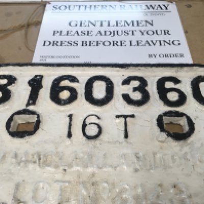 Three Railway signs .