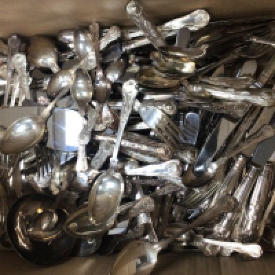 A collection of silver plated jewellery including Newbridge spoons, forks, knives etc. postage category C