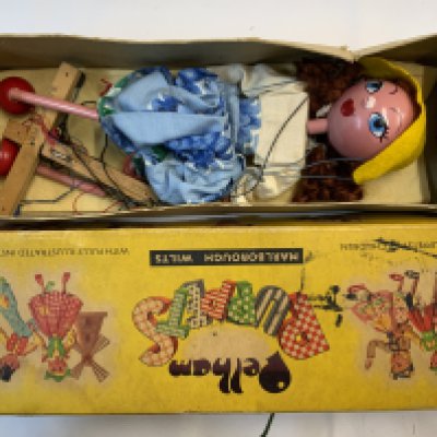 A boxed Pelham Puppet, LS Girl. (B).