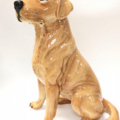 A large Beswick porcelain Golden Labrador figure ,34cm tall. No obvious large damage or restoration. This lot cannot be posted