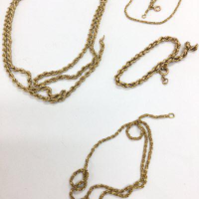 9ct rope chains , 19.5g total weight. Postage category A