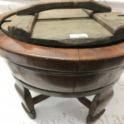 A Wooden Planter With Lid.approximate size 50CM Across x 35CM in Height. No Reserve.