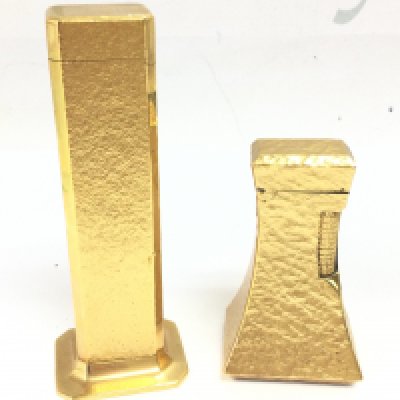 A Dunhill tall boy lighter and one other Dunhill lighter. Postage category A