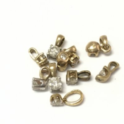A collection of 9ct gold diamond pendants. 4.12g Postage A