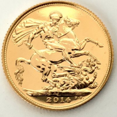 Queen Elizabeth II 2014 Full Uncirculated sovereign. (A)