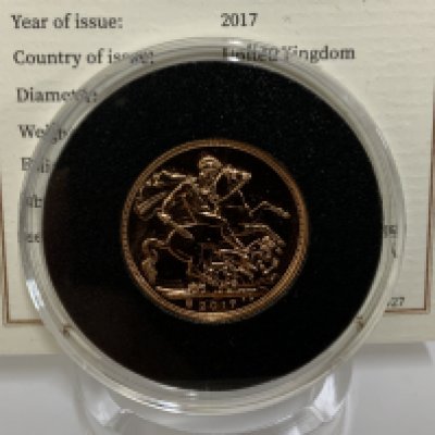 Queen Elizabeth II 2017 Full Uncirculated sovereign with 200th Anniversary privy mark. (A)