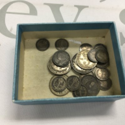 A collection of maundy coins.