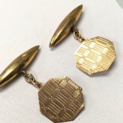 A pair of 9ct gold cufflinks , 2.39g total weight, postage category A