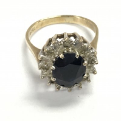A 9ct gold tourmaline ring size P and 4.18g