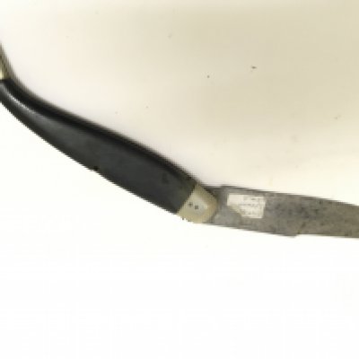 A Vintage Spanish folding knife with a horn handle. The steel blade with makers marks. NO RESERVE