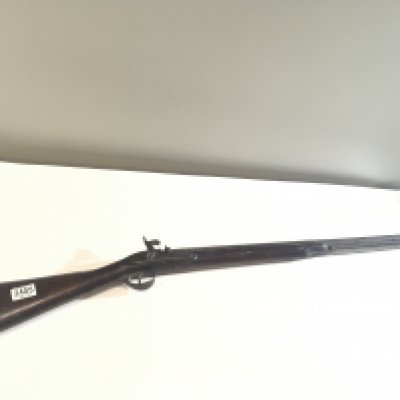 A 19th century Percussion sporting rifle muzzle load the action stamped J Soper