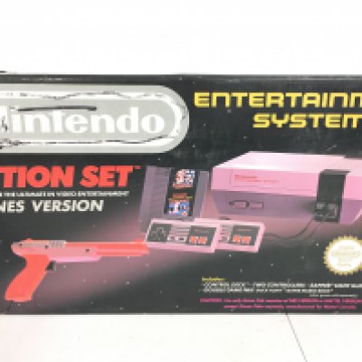 A Boxed Nintendo Entertainment System Action Set. Box Is Worn.