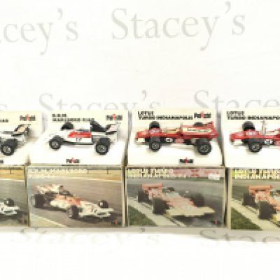 4 X Boxed Polistil F1 Cars. 2 X B.R.M Marlboro P.160 And Lotus Indianapolis.(4).