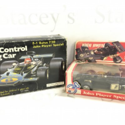 A Boxed Einco Radio Controlled J.P.S. Racing Car And a Lucky Toys Wind Up Powered Racing Car.(2).