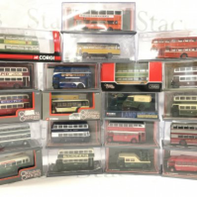 A Collection of Boxed Corgi Original Omnibus Buses.