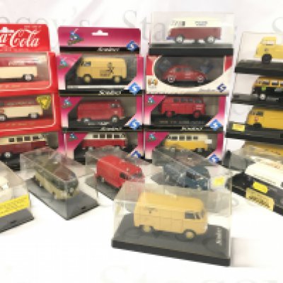 A Collection Of Boxed Solido Diecast Volkswagen Vans.