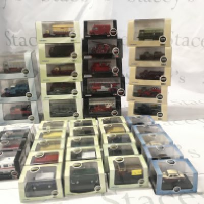 A collection of boxed diecast model vehicles by Oxford in the Fire. Haulage..Military..Commercials.. 1.76 scale. No reserve