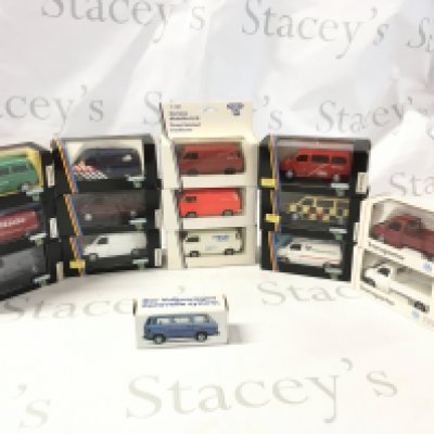 A collection of boxed diecast model vehicles featuring Volkswagen manufactures include Schabak etc. No reserve