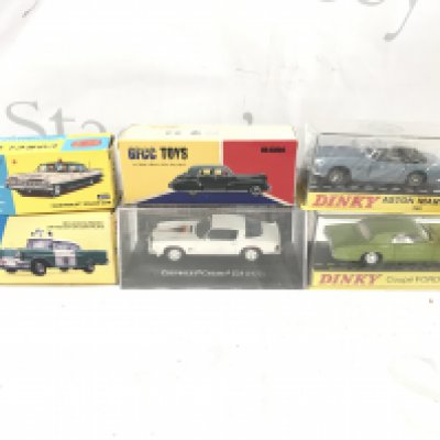 A collection of boxed Repro Corgi and Dinky toys. No Reserve.