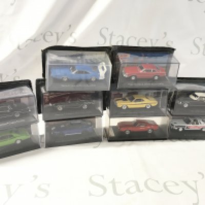 A collection of boxed model diecast featuring American cars by various manufacturers. Mostly unopened. No reserve