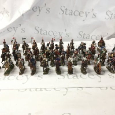A collection of 40 mounted military figures by DelPrado.