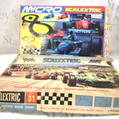 Boxed Scalextric set No31 plus boxed Micro Scalextric World Championship with extra cars (2)