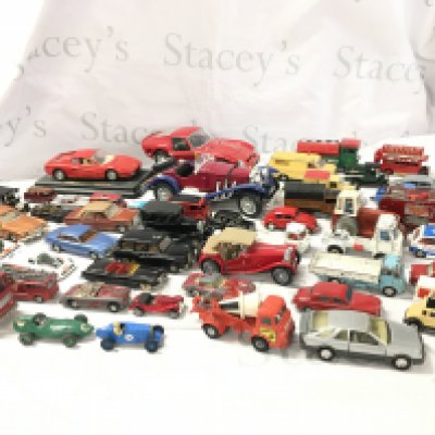 A Box Containing A Large Collection Of Playworn Diecast. No Reserve.