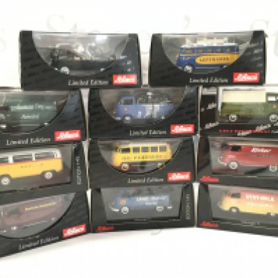 A Collection Of Boxed Schuco Volkswagen Vans 1/43 Scale.