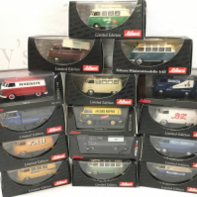 A Collection Of Boxed Schuco Volkswagen Vans 1/43 Scale.