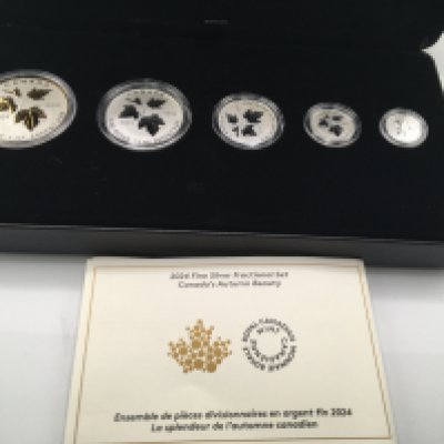 2024 fine silver fractional set canadas autumn beauty. Postage B