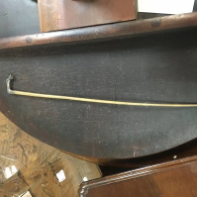 A silver topped calf hoof riding crop.postage category B