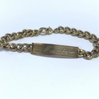 A 9ct gold id bracelet, approx weight 19.22 grams.