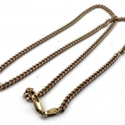 A heavy 9ct gold box chain. 17.2g, 51cm (A)
