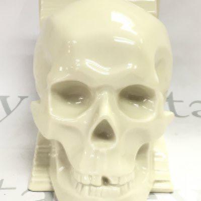 A rare Hungarian Herend ceramic skull bookend, no obvious damage or restoration . This lot cannot be posted