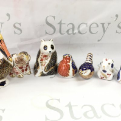 Royal Crown Derby porcelain figures. This lot cannot be posted