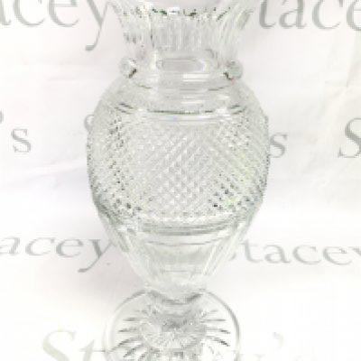 A large Baccarat crystal reproduction museum Eurydice vase. Marked Musee Des Cristalleries De Baccarat 1821-1840 Reproduction. 36cm tall. This lot cannot be posted