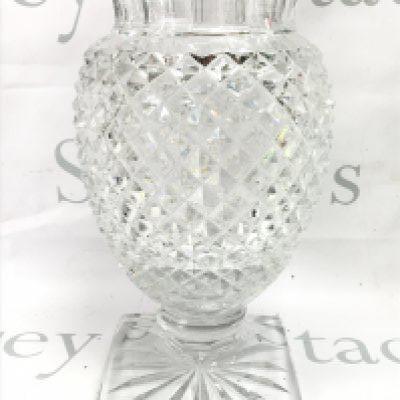 A St Louis cut crystal glass pineapple vase , approximately 30cm tall. this lot cannot be posted