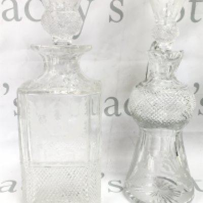 Edinburgh crystal decanter and a Sherry decanter 33 & 32cm tall. This lot cannot be posted