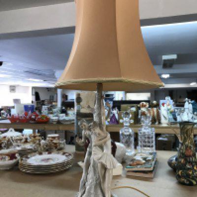 A Lladro figure lamp, ballet dancers , 70cm tall. This lot cannot be posted