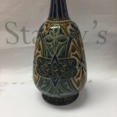 A Doulton Lambeth vase decorated by Edith Lupton with floral design 29 cm .