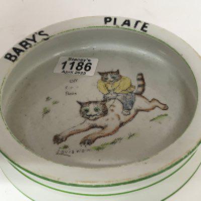 A Louis Wain baby plate.