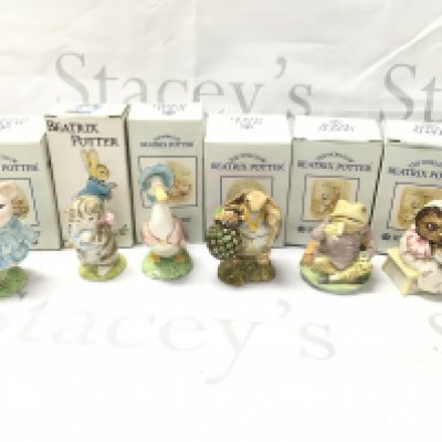 A Small Collection of Mostly Beatrix Potter Royal Albert Figures.(6).