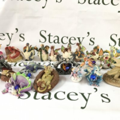 A Collection of dragon figures including Mood Dragons, Enchanted, Tudor Mint myth and magic etc. boxes included. this lot cannot be posted
