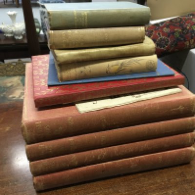 Vintage book collection including British Birds, Collected poems of W.H Davies, History of England and of the English People by W.B Clive etc. postage category C